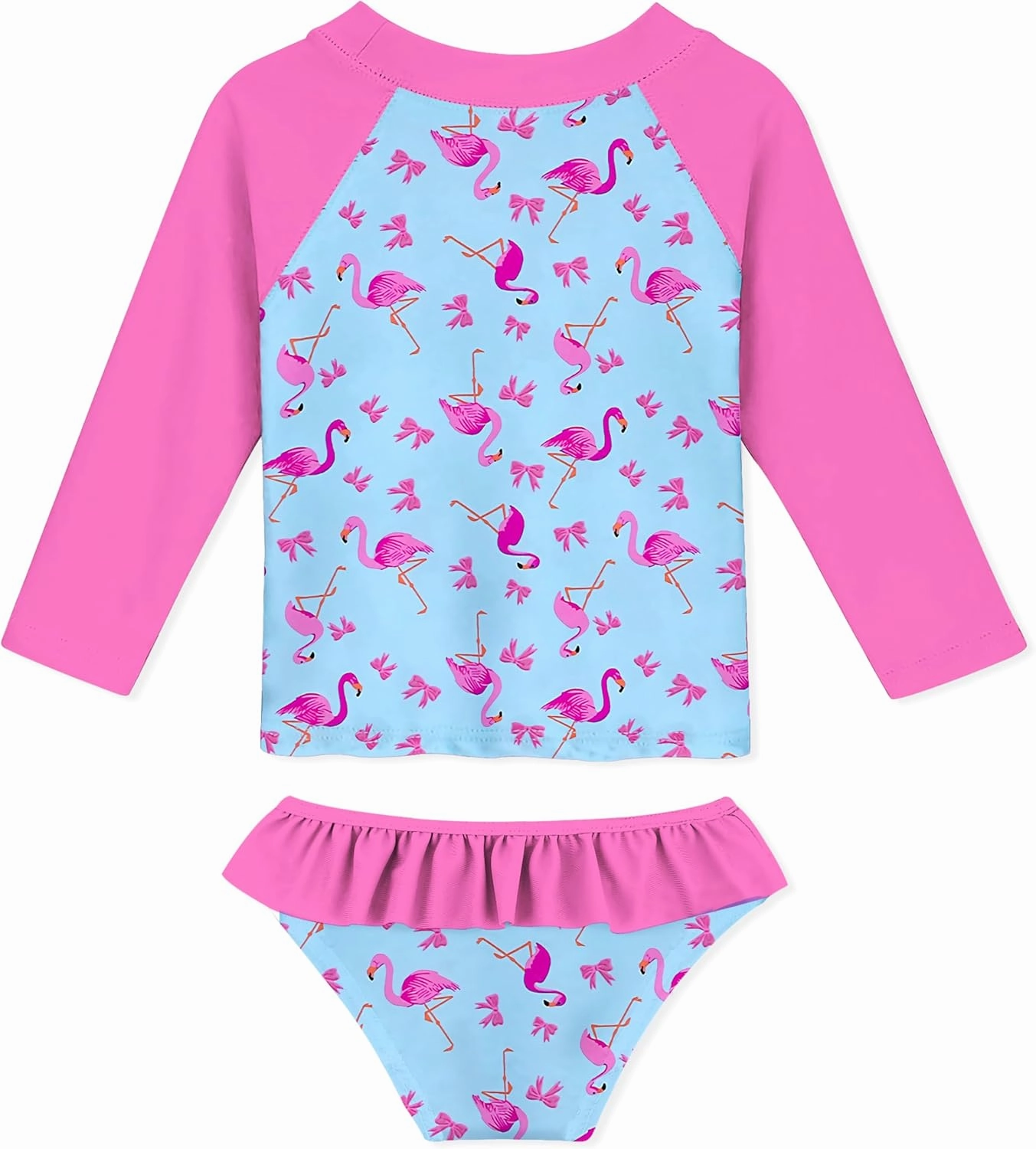 UNIFACO Toddler Girls Swimsuit Rashguard Set Summer Beach Breathable Tankini with UPF 50  Sun Protection 2-8T