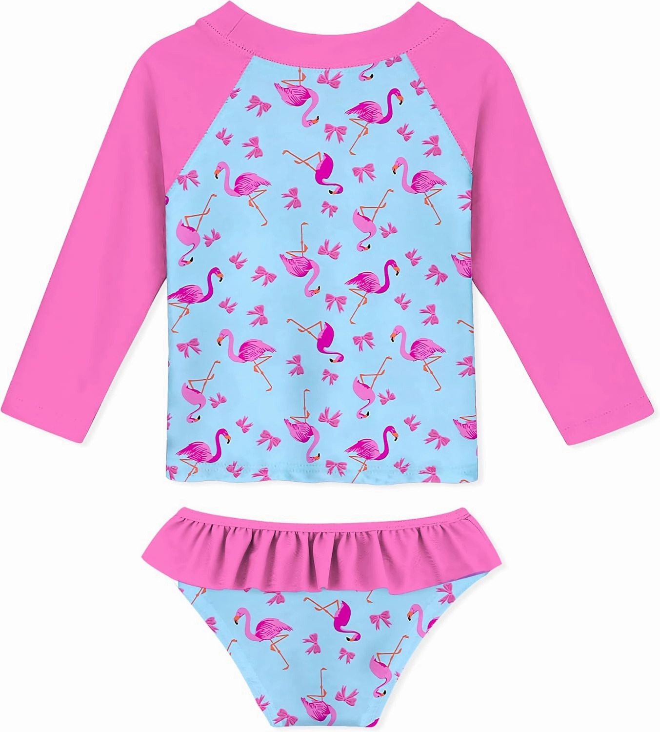 UNIFACO Toddler Girls Swimsuit Rashguard Set Summer Beach Breathable Tankini with UPF 50  Sun Protection 2-8T