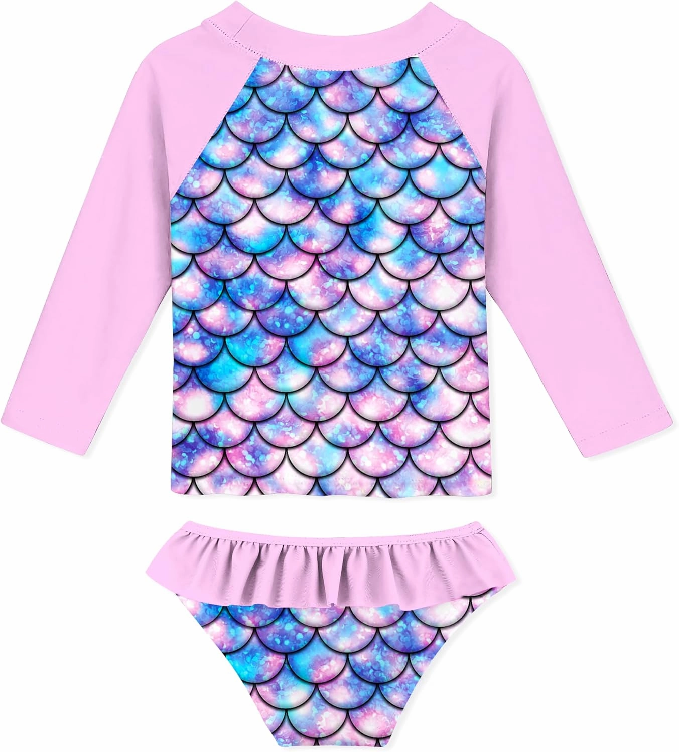UNIFACO Toddler Girls Swimsuit Rashguard Set Summer Beach Breathable Tankini with UPF 50  Sun Protection 2-8T