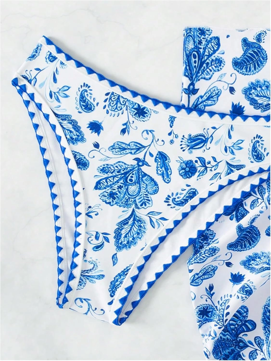 Verdusa Women's 3 Piece Floral Strapless Bikini Set Backless Bandeau Swimsuits with Cover Up Skirt