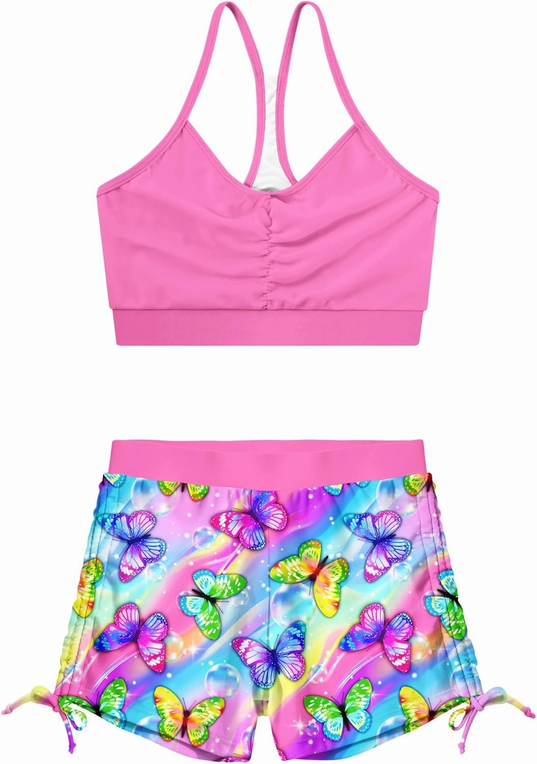 Vieille Girls Swimsuit 2 Piece Bikini Bathing Suit Quick Dry Swimwear Size 7-12 Years