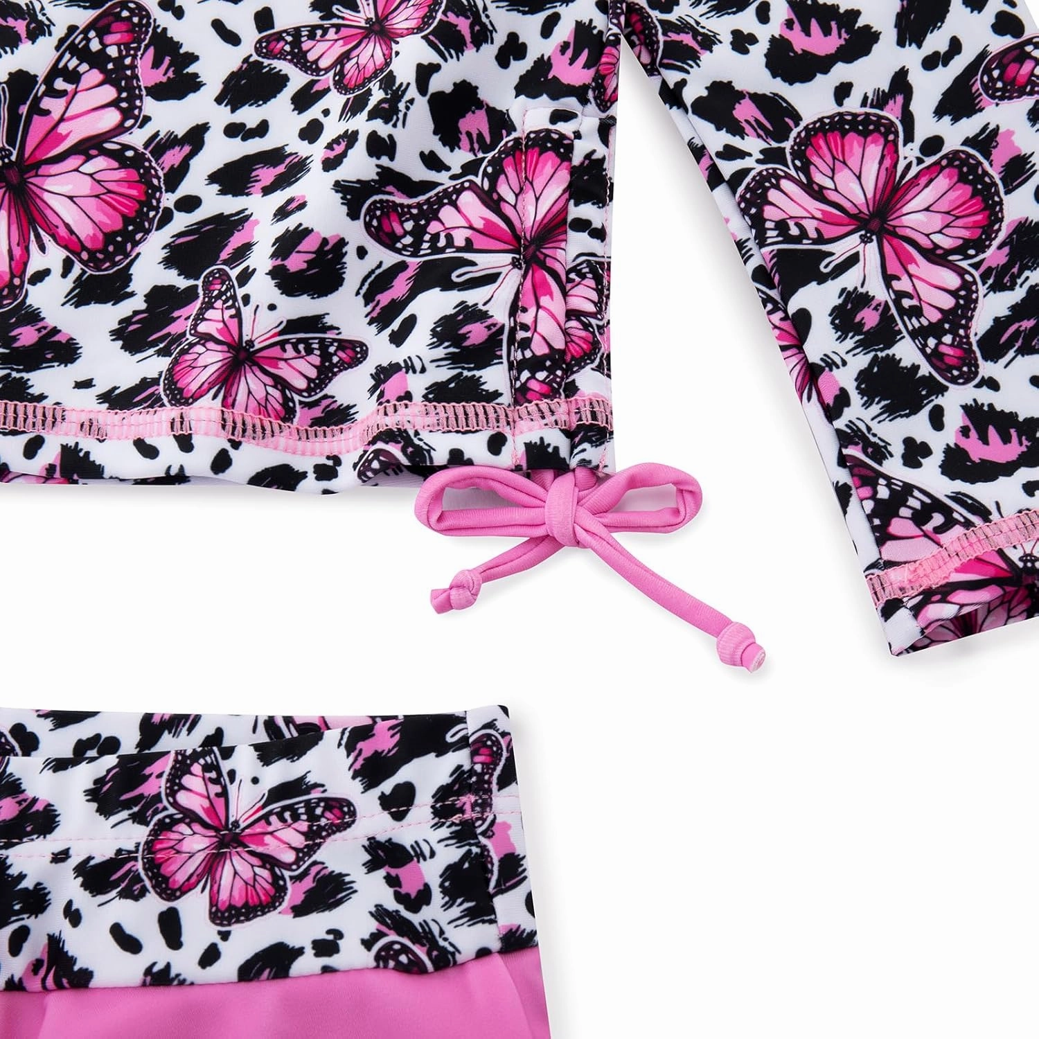 Vieille Toddler Girls Swimsuit 2 Piece Rash Guard Sets Long Sleeve Bathing Suit with UPF 50  Sun Protection 2-6 Years