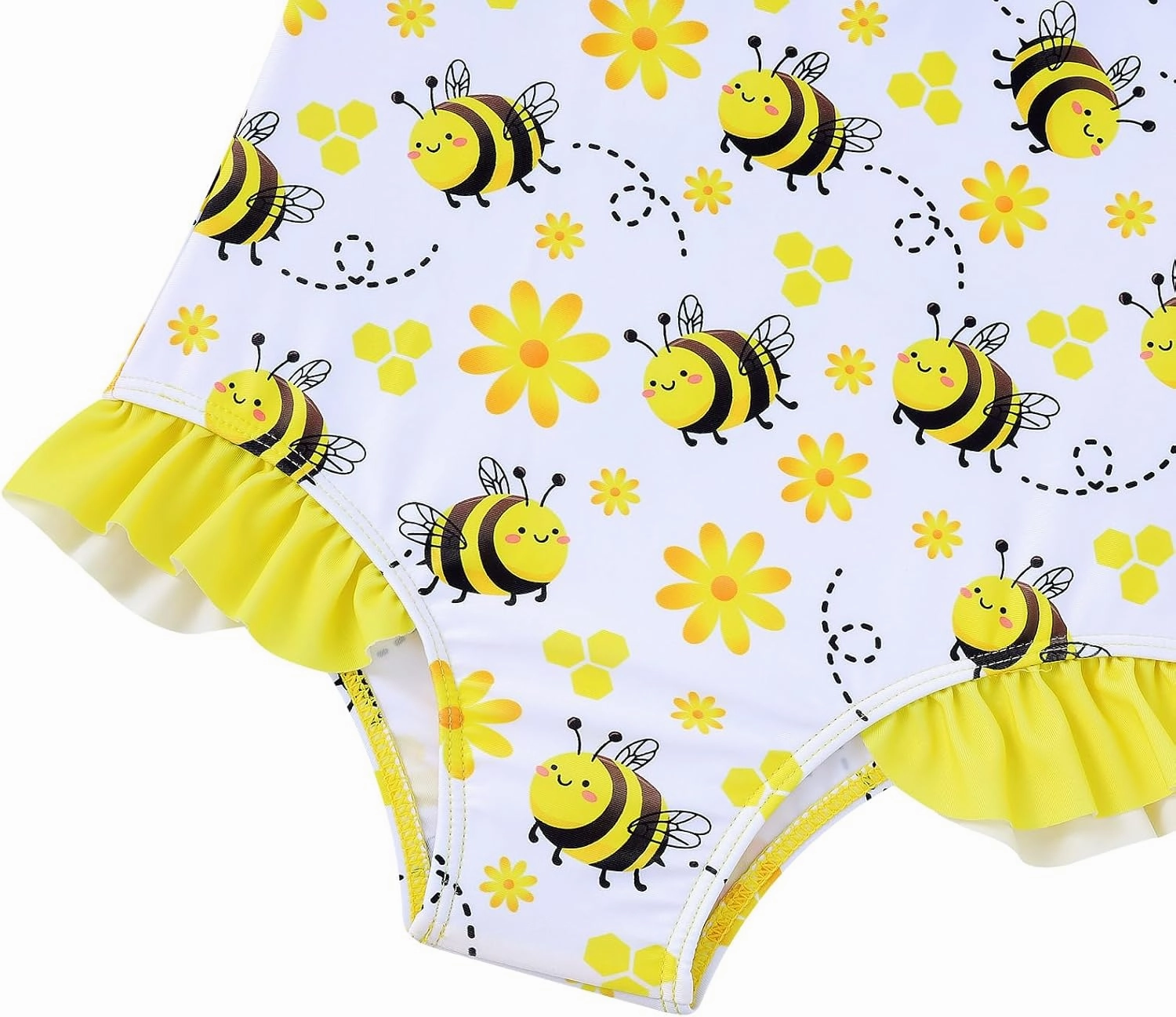 Vieille Toddler Girls Swimsuits Ruffle Bathing Suits One Piece Swimwear 2-6T