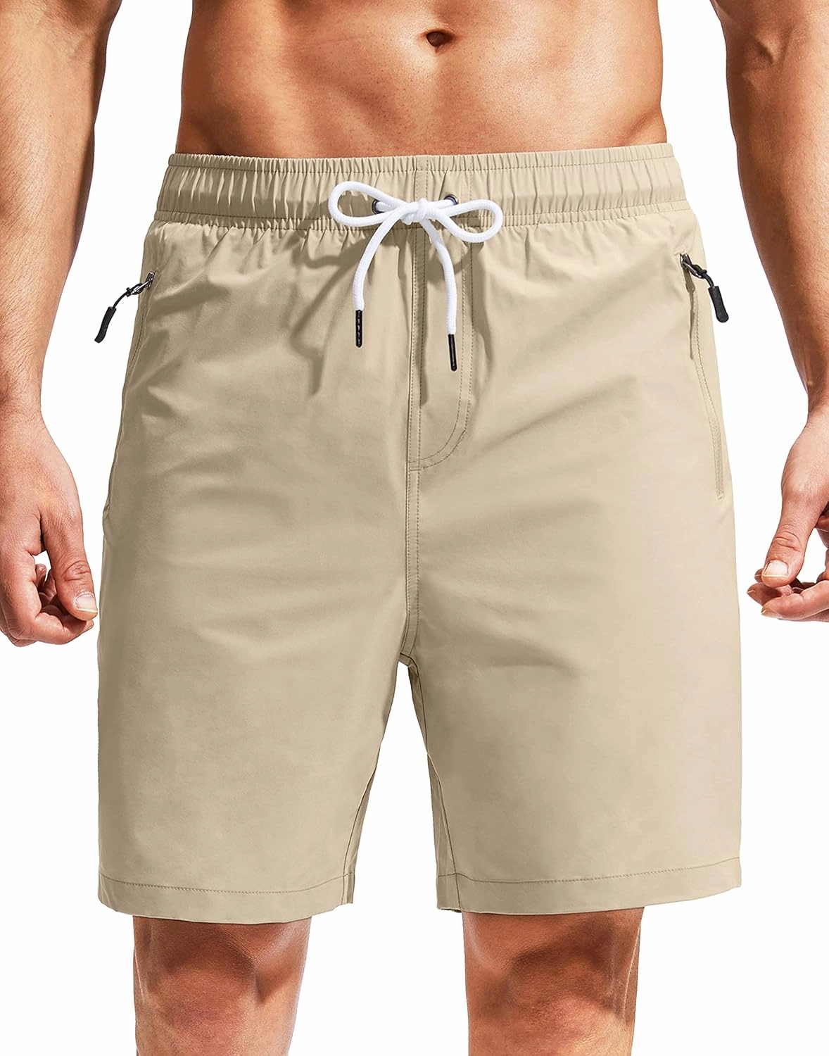 Viodia Men's Swim Trunks with Compression Liner Quick Dry Board Shorts Swimsuit Swimwear for Men with Zipper Pockets