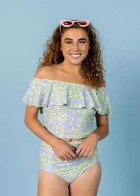 Vivid Cheetah | Ruffled Around Top