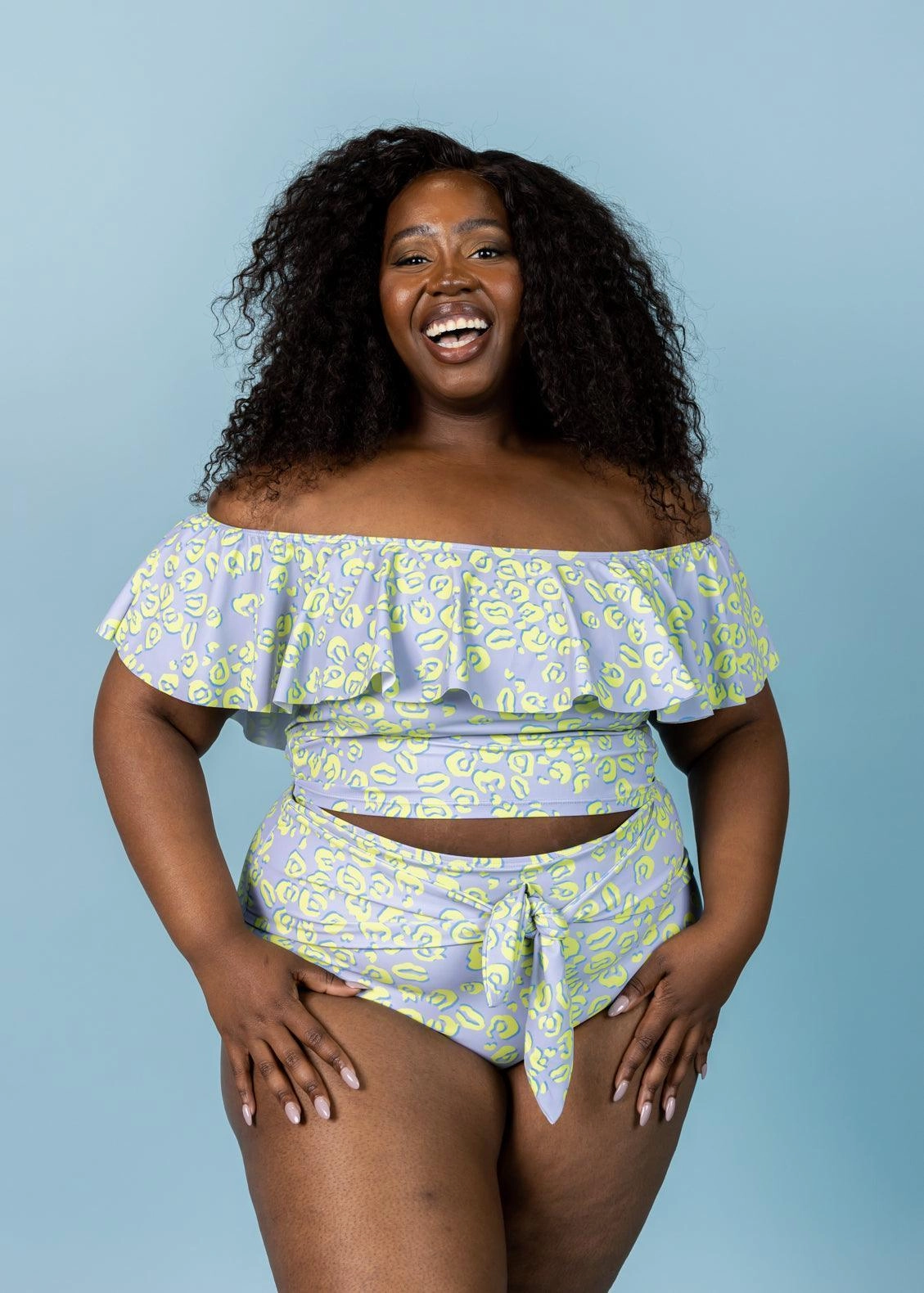 Vivid Cheetah | Ruffled Around Top