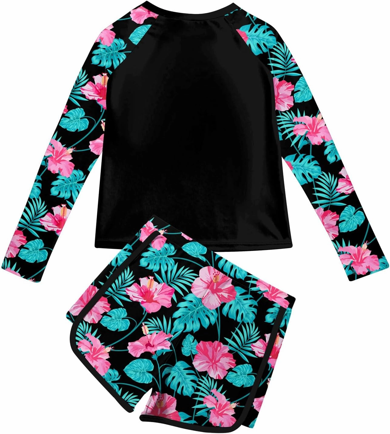 Vogseek Girls Rash Guard Swimsuits 2 Piece Bathing Suit UPF 50  Summer Swimwear Size 7-12T