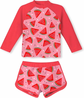 Vogseek Girls Rash Guard Two Pieces Swimsuit Long Sleeve Bathing Suit for 3-10 Years