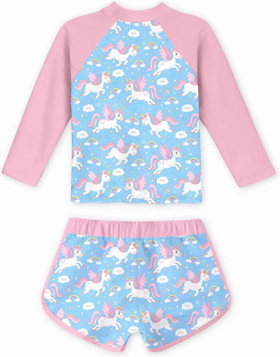 Vogseek Girls Rash Guard Two Pieces Swimsuit Long Sleeve Bathing Suit for 3-10 Years