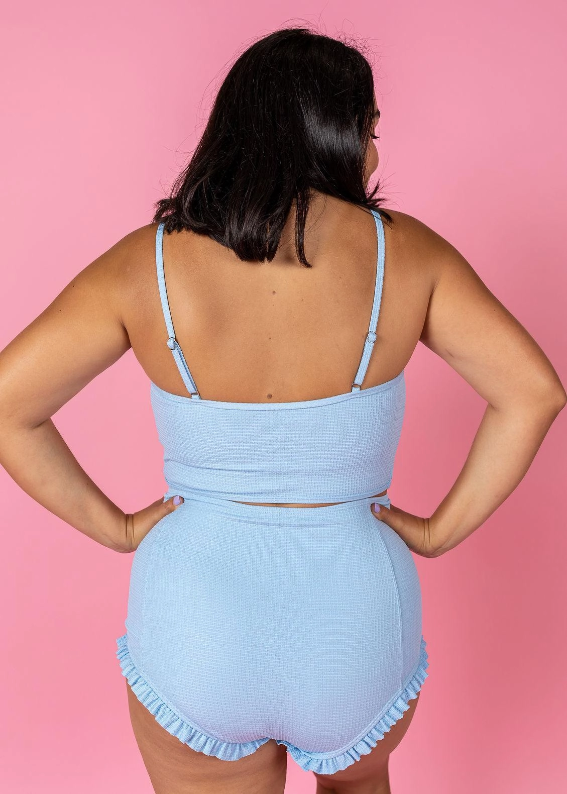Waffled Barely Blue | All Ruffled Up Bottoms
