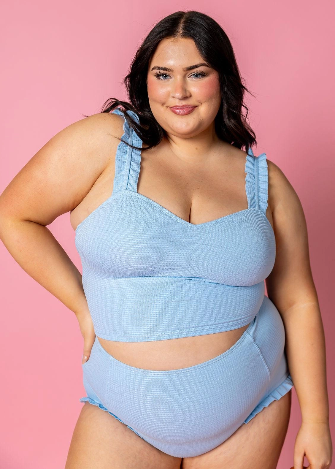 Waffled Barely Blue | All Ruffled Up Bottoms