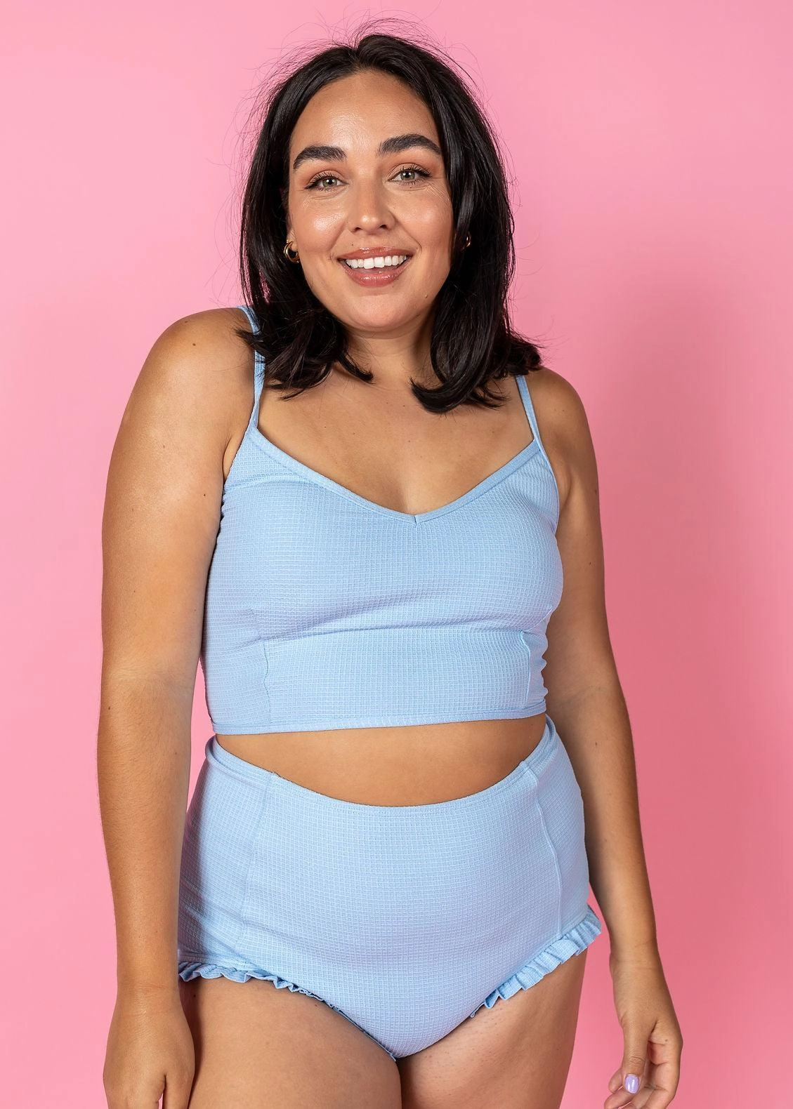 Waffled Barely Blue | All Ruffled Up Bottoms