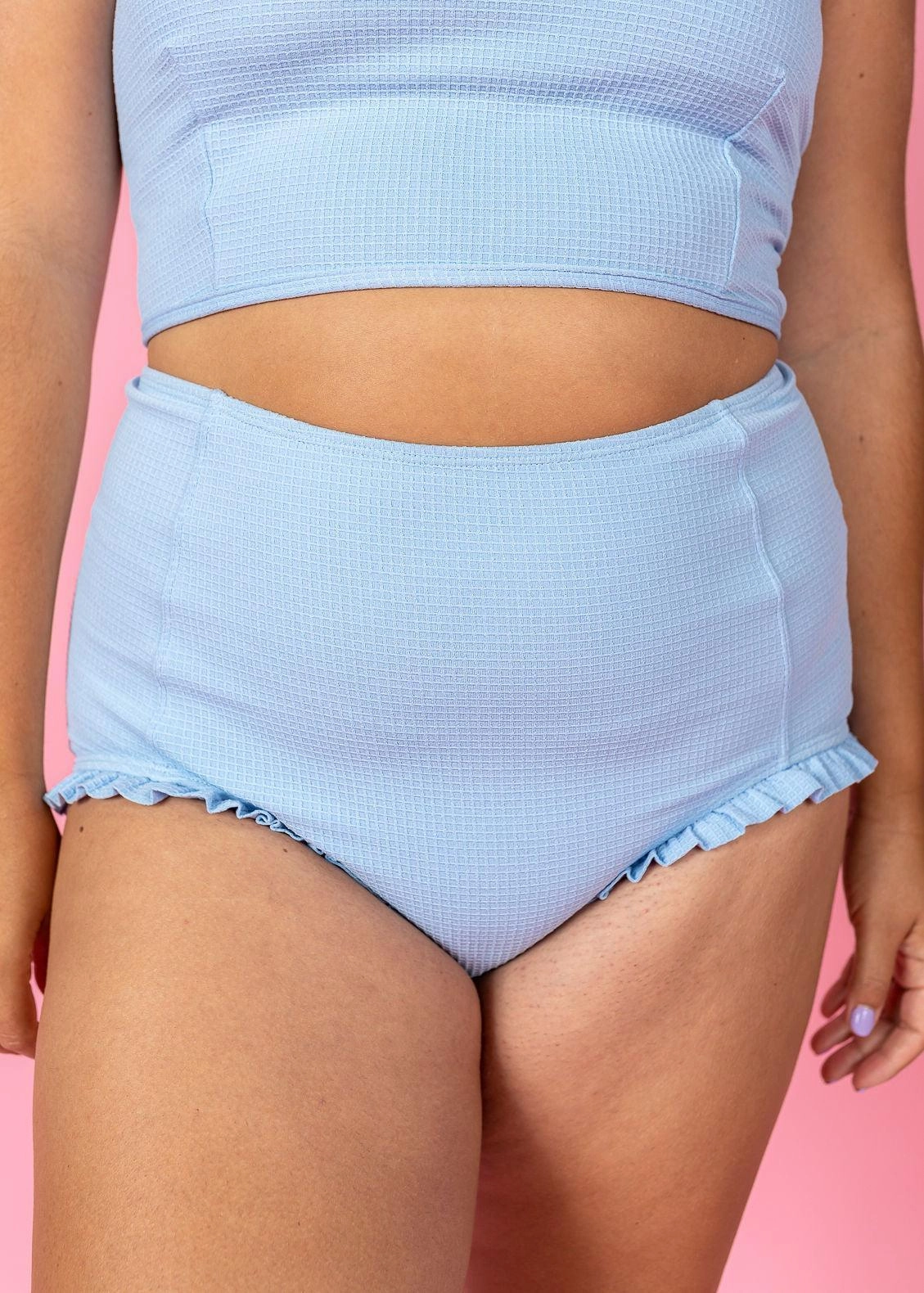 Waffled Barely Blue | All Ruffled Up Bottoms