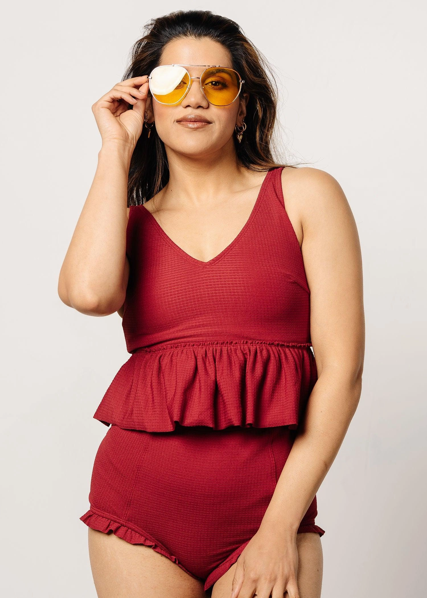Waffled Maroon | All Ruffled Up Bottoms