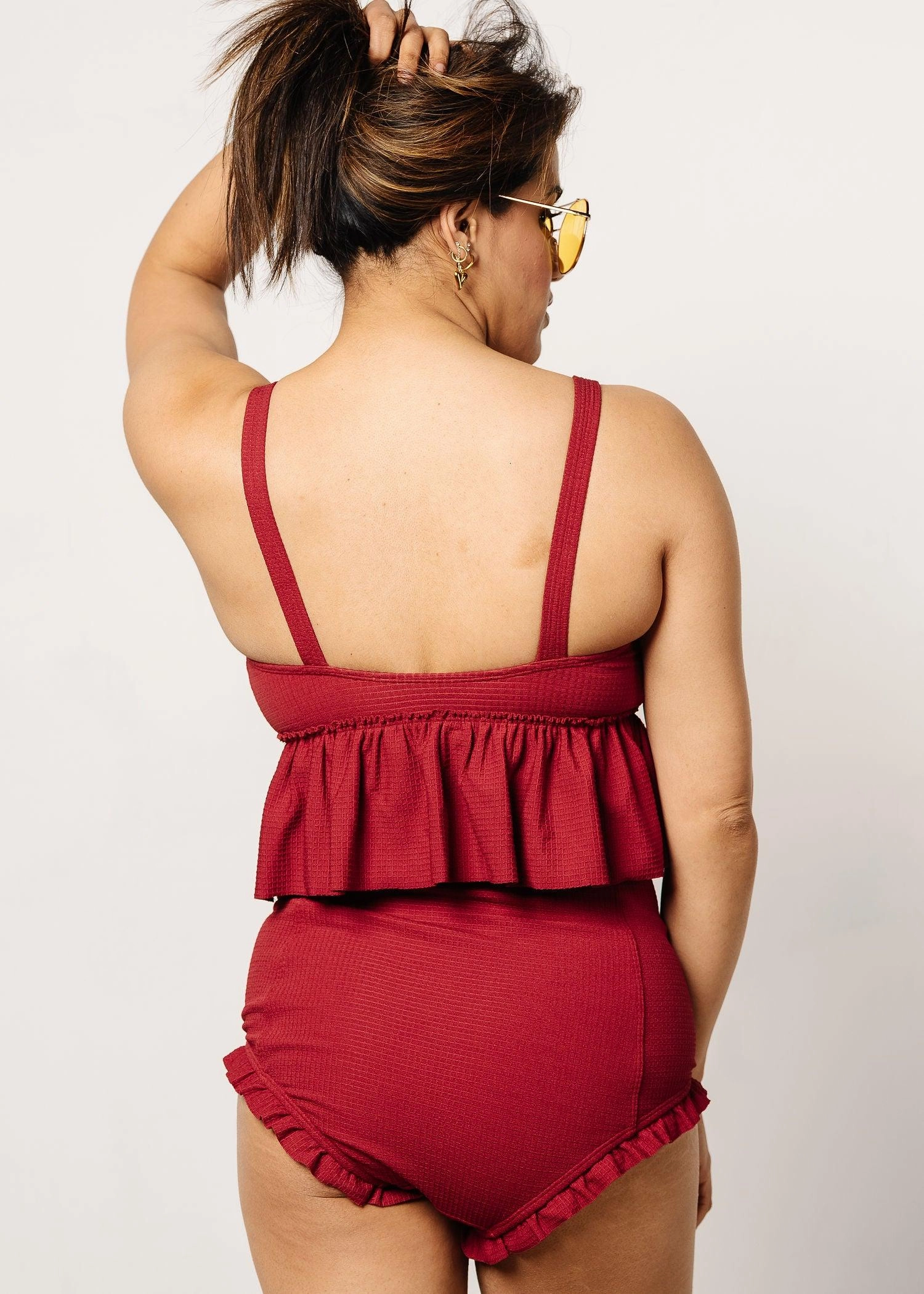 Waffled Maroon | All Ruffled Up Bottoms