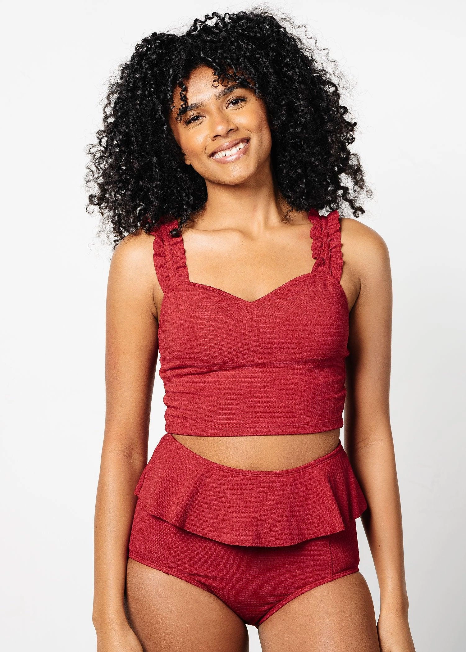 Waffled Maroon | Ripple Top