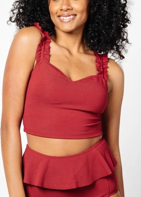 Waffled Maroon | Ripple Top