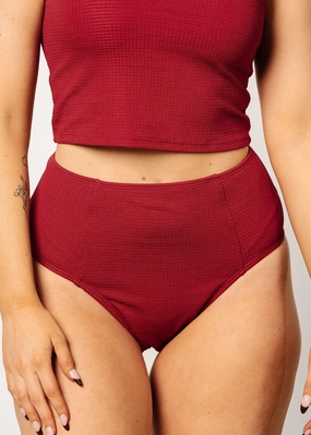 Waffled Maroon | Up High Bottoms