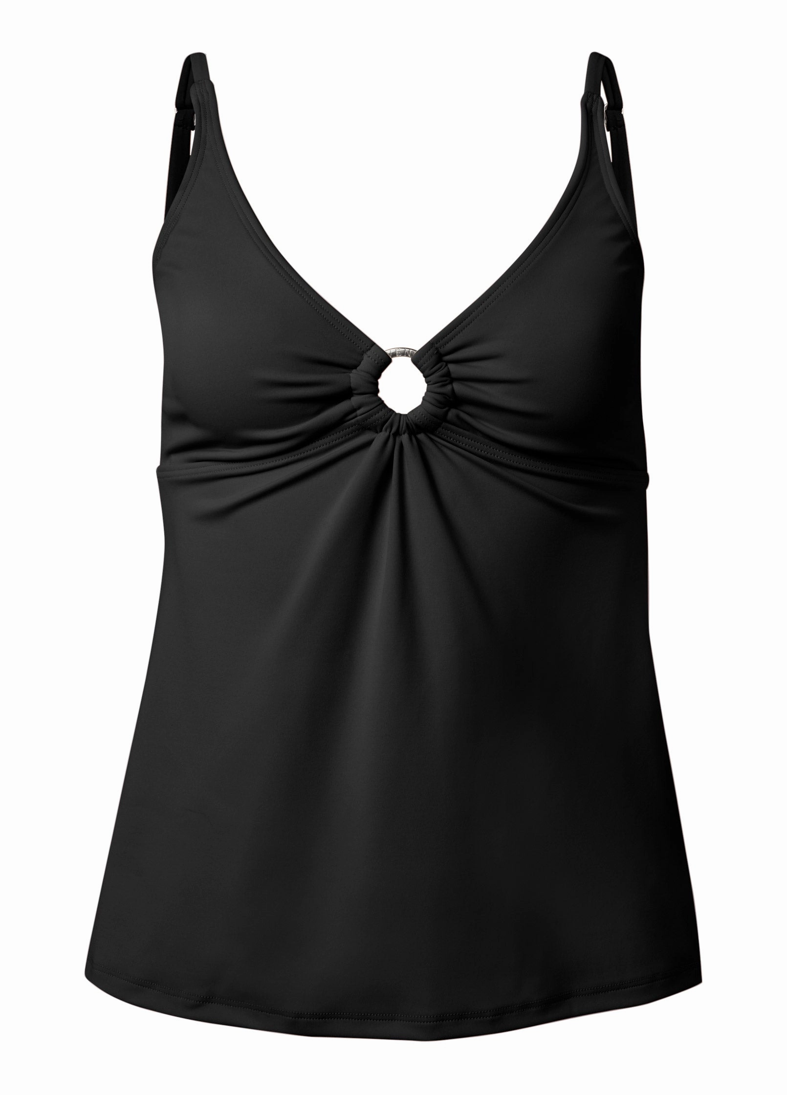 Willow Ring Tankini Top - Black Beauty