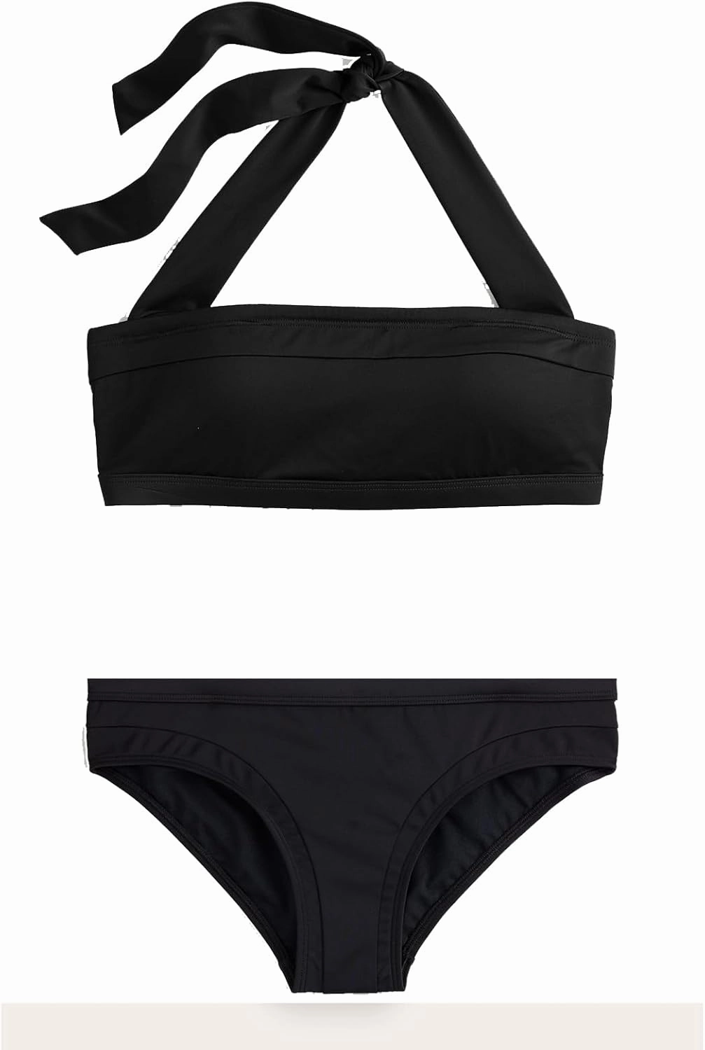 Women' s Two Pieces Bikini Push Up Crop Top Swimsuits Square Neck Bathing Suits Teens Girls Halter Strap Tie