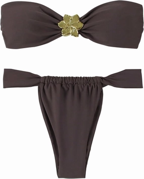 Women's Bandeau Strapless Bikini Sets Sexy Brazilian Swimsuits 2 Pieces
