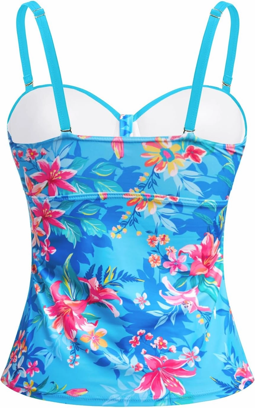 Women's Underwire Tummy Control Swimsuit Top with Push Up - No Bottom Included