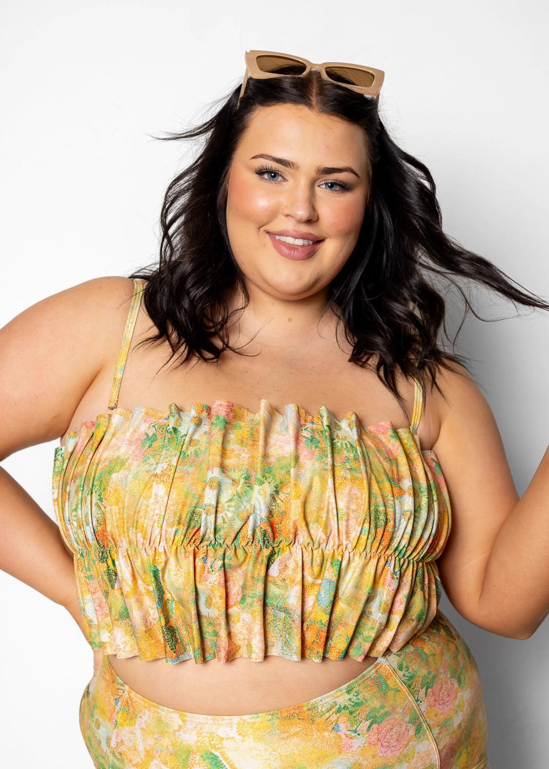 Wonderland Floral | Oversized Ruffle Top