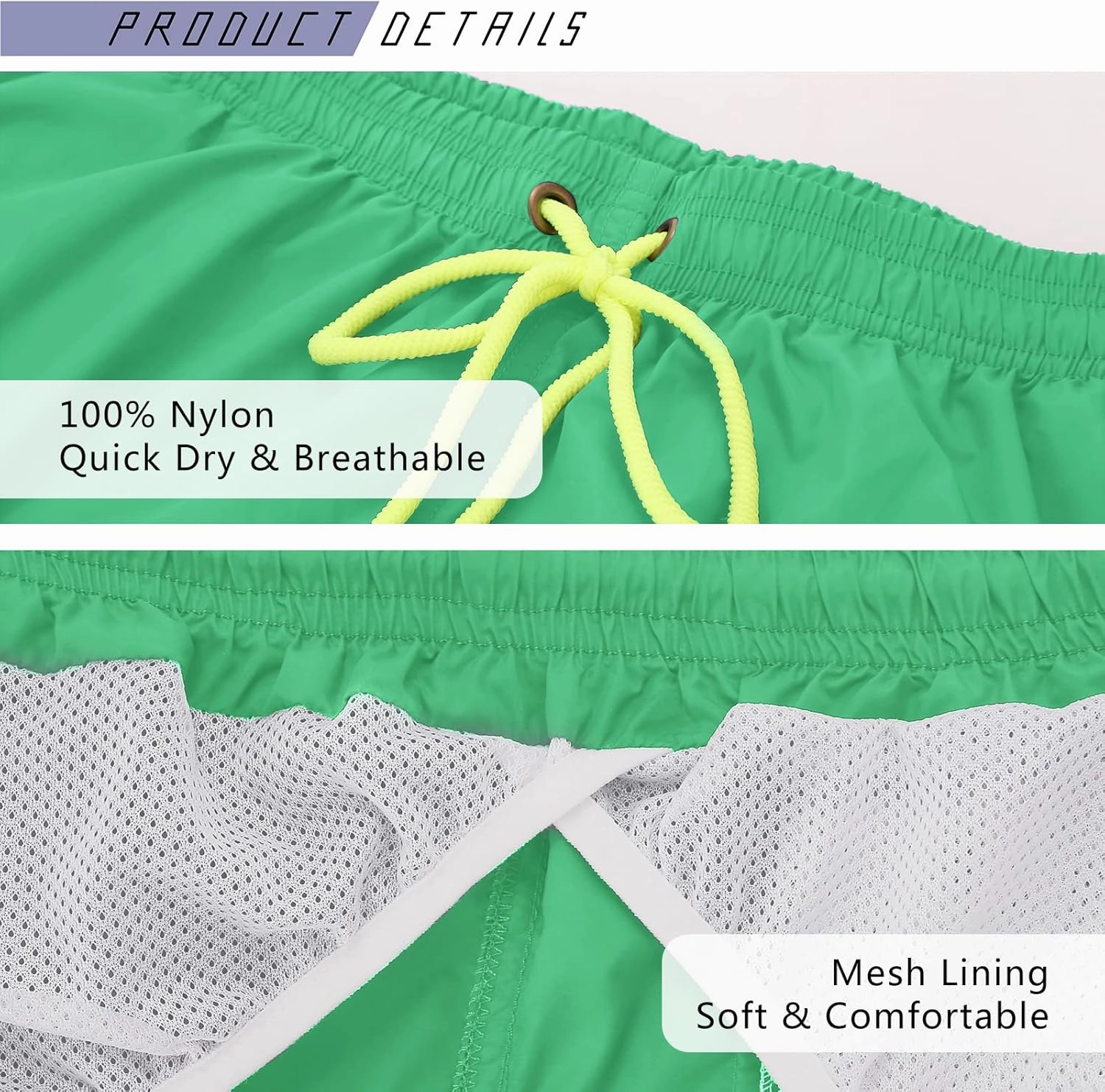 YnimioAOX Men's Swim Trunks Quick Dry Beach Shorts Swimwear Bathing Suit