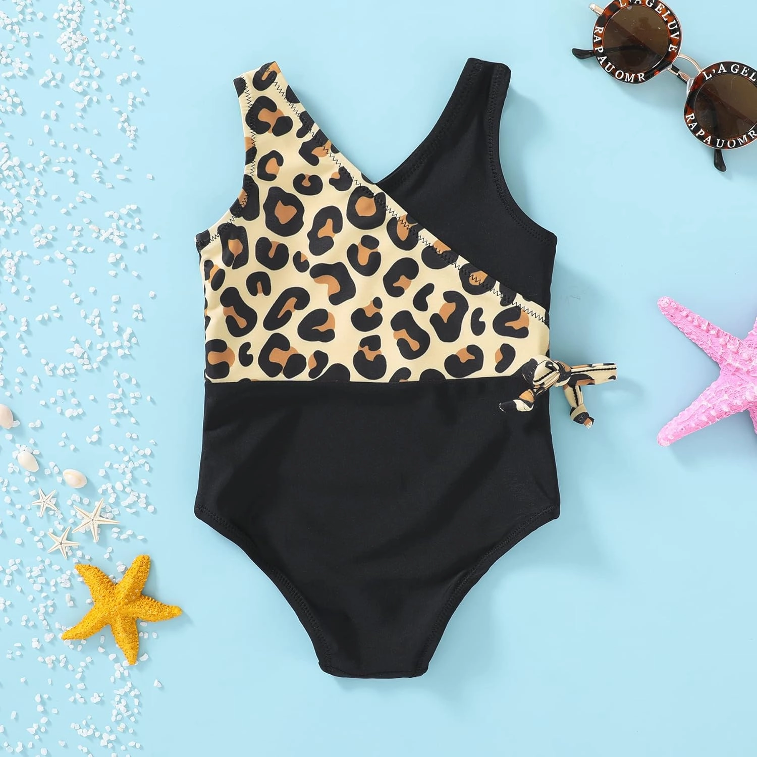 YOUNGER TREE Toddler Girl One Piece Swimsuit Color Block Stripe Swimwear Summer Beach Bathing Suit 12M-5T
