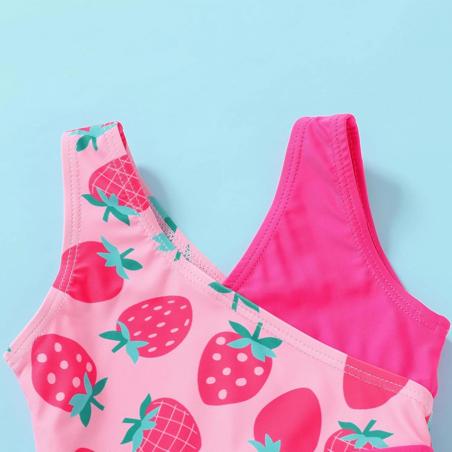 YOUNGER TREE Toddler Girl One Piece Swimsuit Color Block Stripe Swimwear Summer Beach Bathing Suit 12M-5T