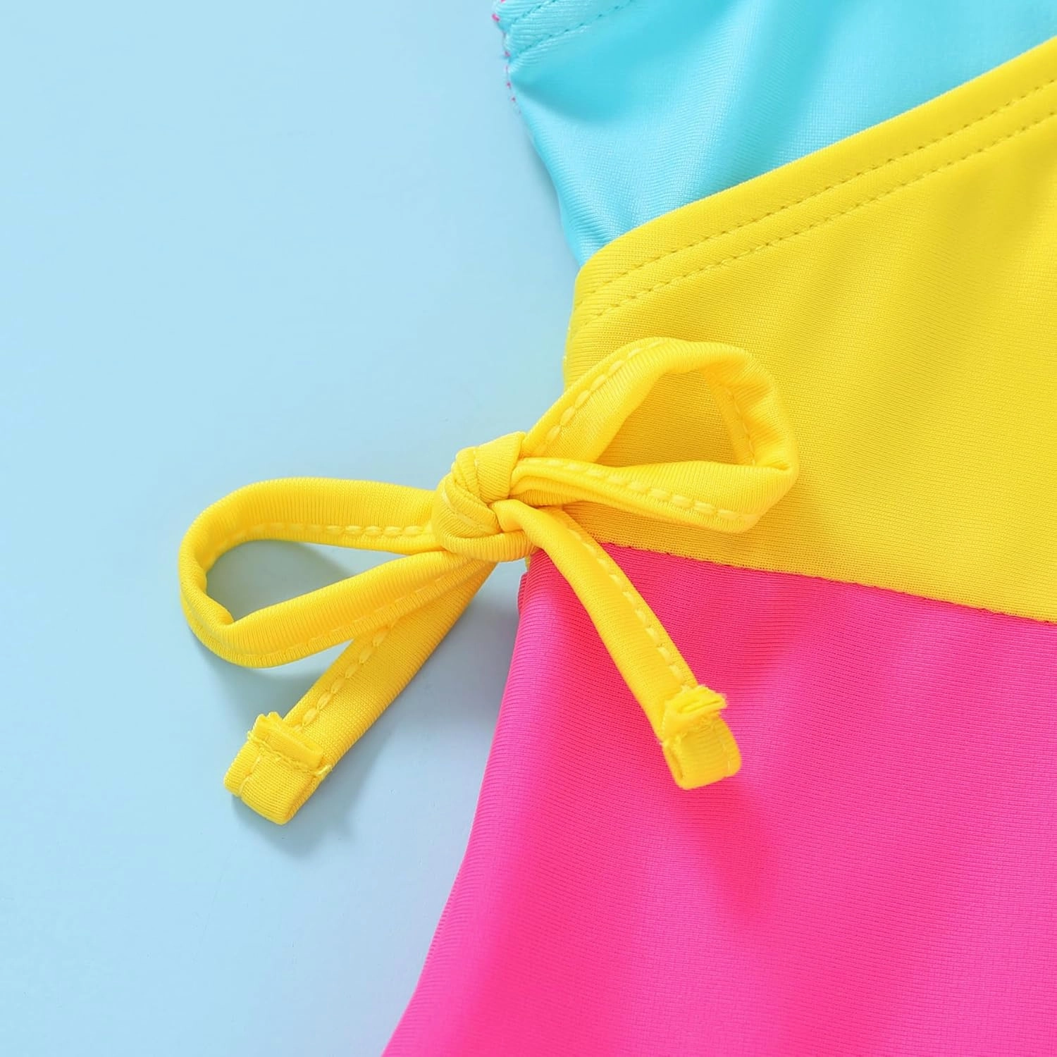 YOUNGER TREE Toddler Girl One Piece Swimsuit Color Block Stripe Swimwear Summer Beach Bathing Suit 12M-5T