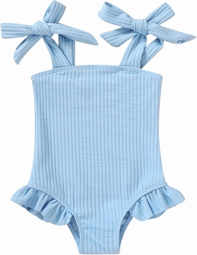 YOUNGER TREE Toddler Swimsuit Girl Color Block Stripe One-Piece Swimwear Baby Girl Bathing Suits