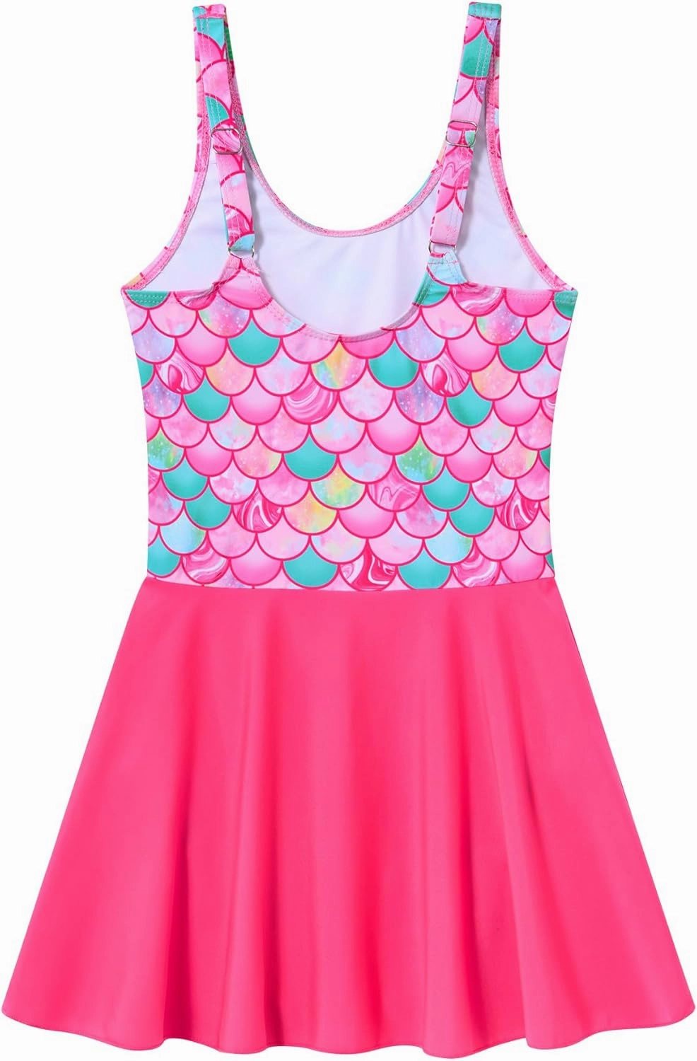 Yousie Girls Swimsuit One Piece Tropical Kids Bathing Suit Swimwear Adjustable Swim Dress 5-9 Years