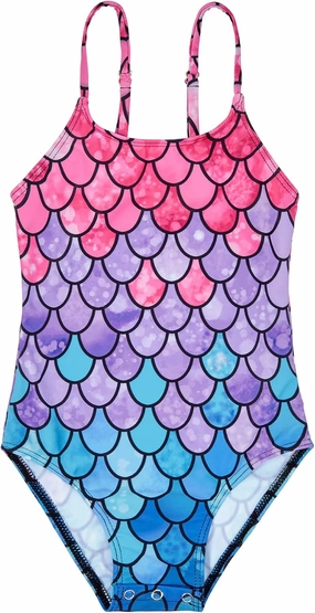 Zando Toddler One Piece Swimsuits Girls Beach Bathing Suit Kids Cute Swimwear Quick Dry 1-10 Years