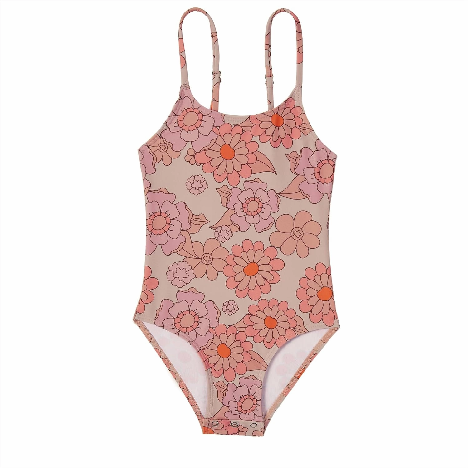 Zando Toddler One Piece Swimsuits Girls Beach Bathing Suit Kids Cute Swimwear Quick Dry 1-10 Years
