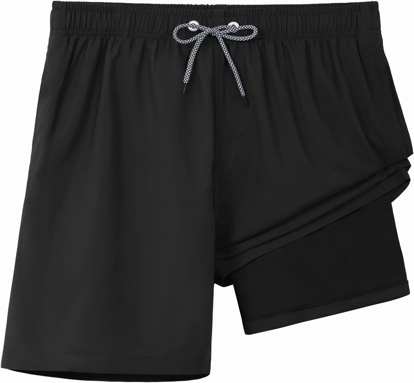 zeetoo Mens Swim Trunks with Compression Liner 5.5" Inseam Swim Shorts Quick Dry Shorts