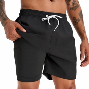 zeetoo Mens Swim Trunks with Compression Liner 5.5" Inseam Swim Shorts Quick Dry Shorts