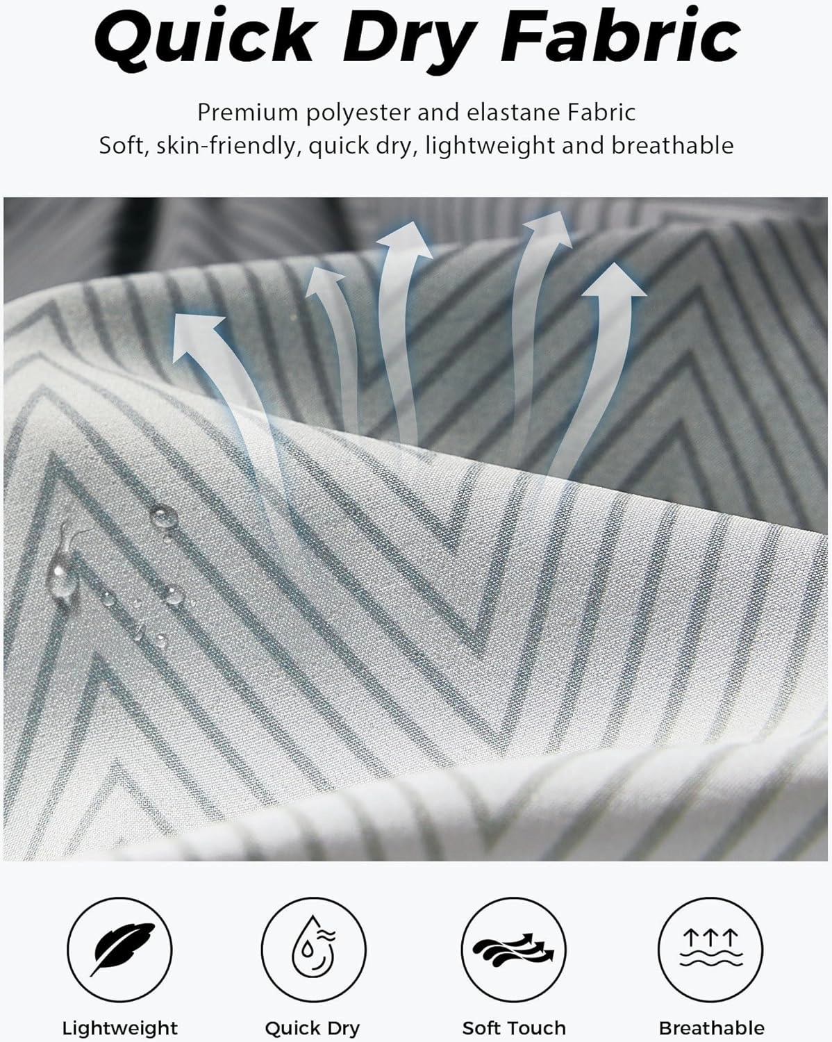 zeetoo Mens Swim Trunks with Compression Liner 5.5" Inseam Swim Shorts Quick Dry Shorts