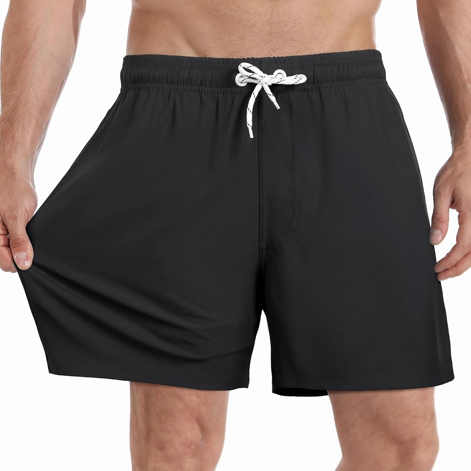 zeetoo Mens Swim Trunks with Compression Liner 5.5" Inseam Swim Shorts Quick Dry Shorts