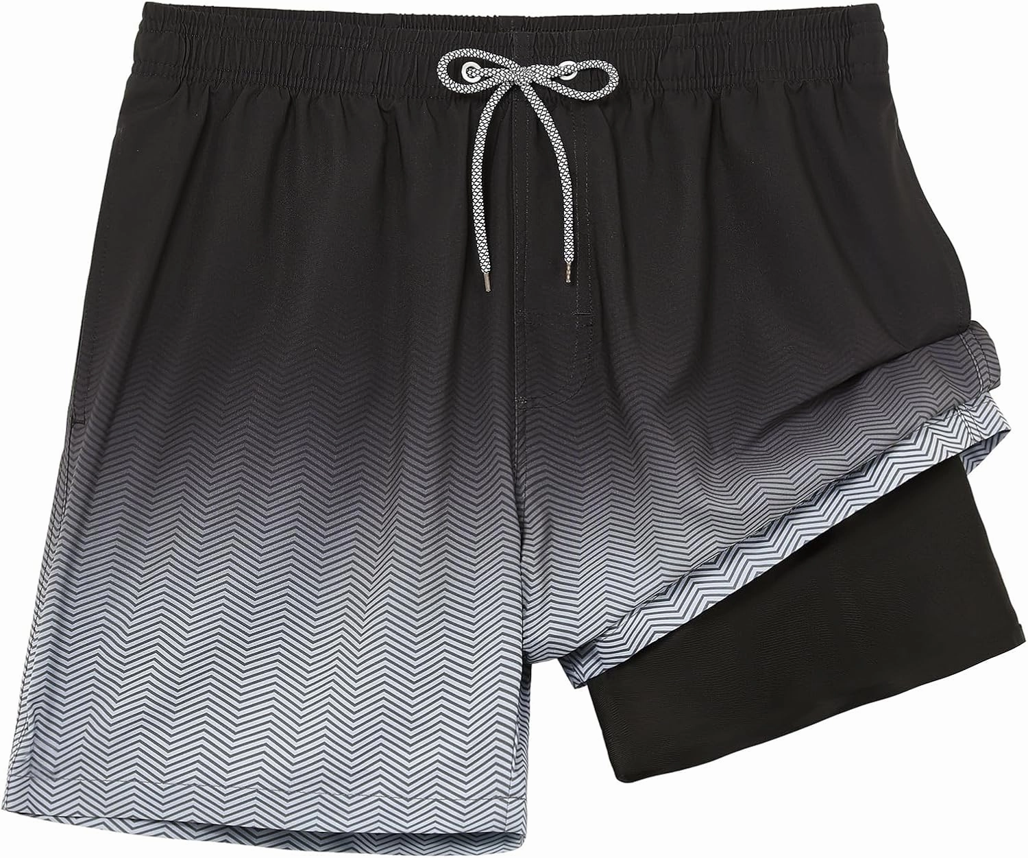 zeetoo Mens Swim Trunks with Compression Liner 5.5" Inseam Swim Shorts Quick Dry Shorts
