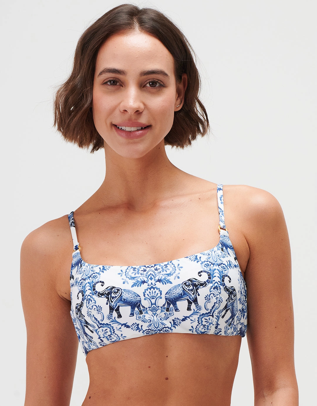 Zuri Bralette Bikini Top - Porcelain